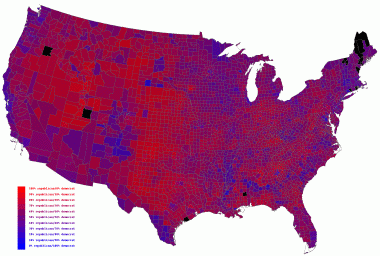 County by County US Presidential Election Results 2004 by Robert J. Vanderbei